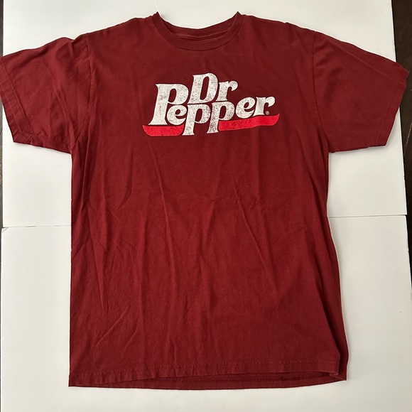 Mens Dr Pepper maroon tshirt - Picture 1 of 7